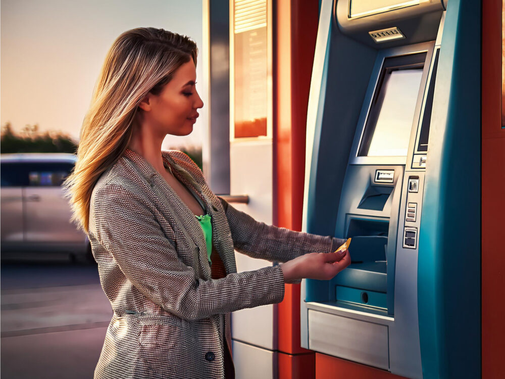 bankomat z gotówką