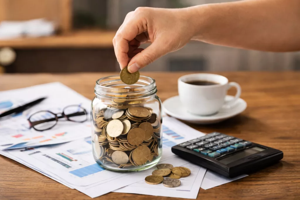 Słoik i oszczędnościami