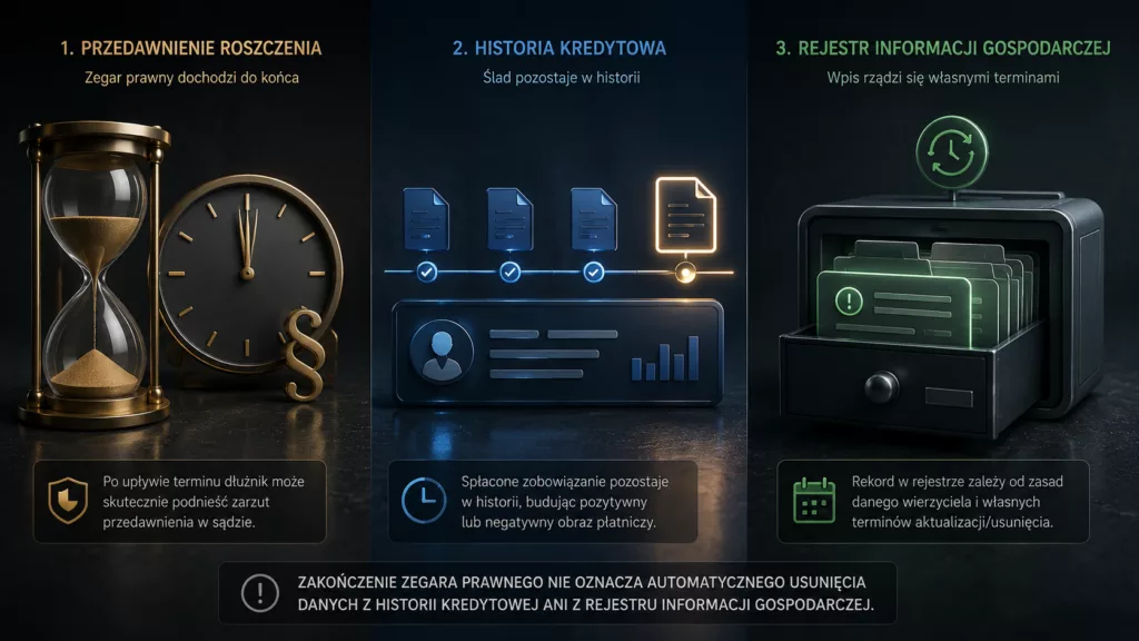Różnica między przedawnieniem roszczenia a usunięciem danych z BIK i KRD.