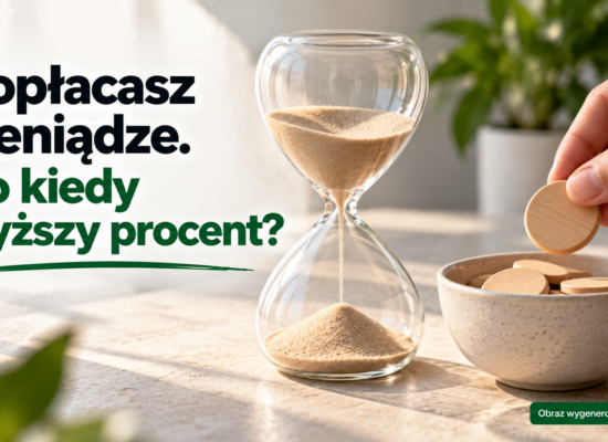 Klepsydra obok dłoni dodającej drewniany krążek do niewielkiej miseczki