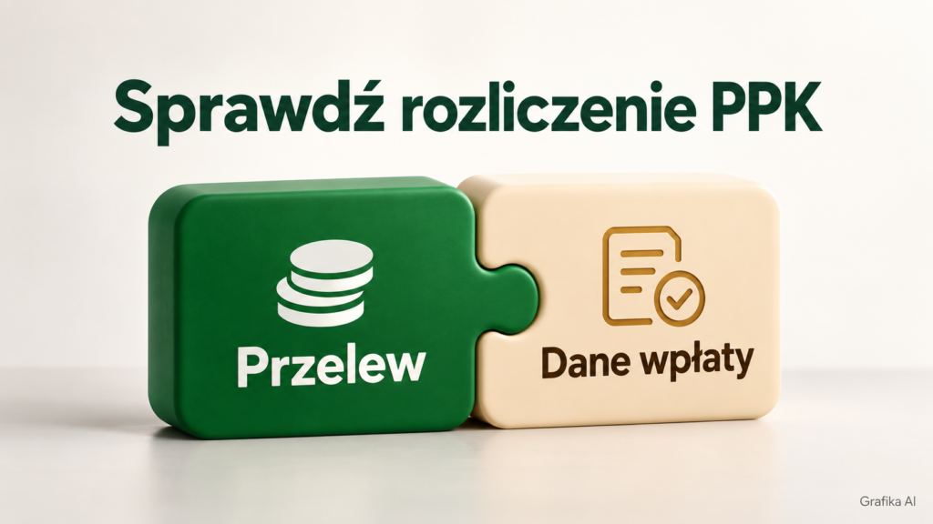 Dwa dopasowane elementy oznaczone jako przelew i dane wpłaty