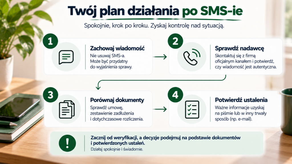 Kolejność działań: zachowaj wiadomość, sprawdź nadawcę, porównaj dokumenty i potwierdź ustalenia