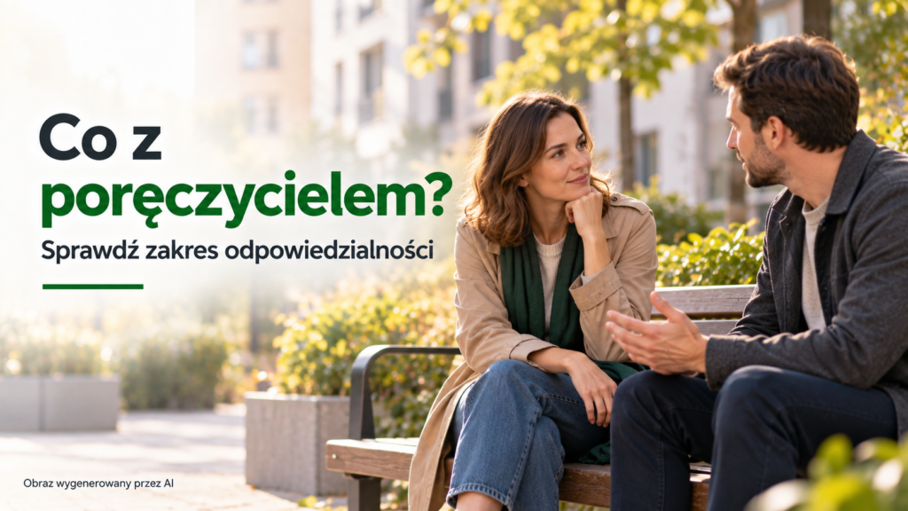 Dwie dorosłe osoby rozmawiające na ławce w spokojnym miejskim otoczeniu.