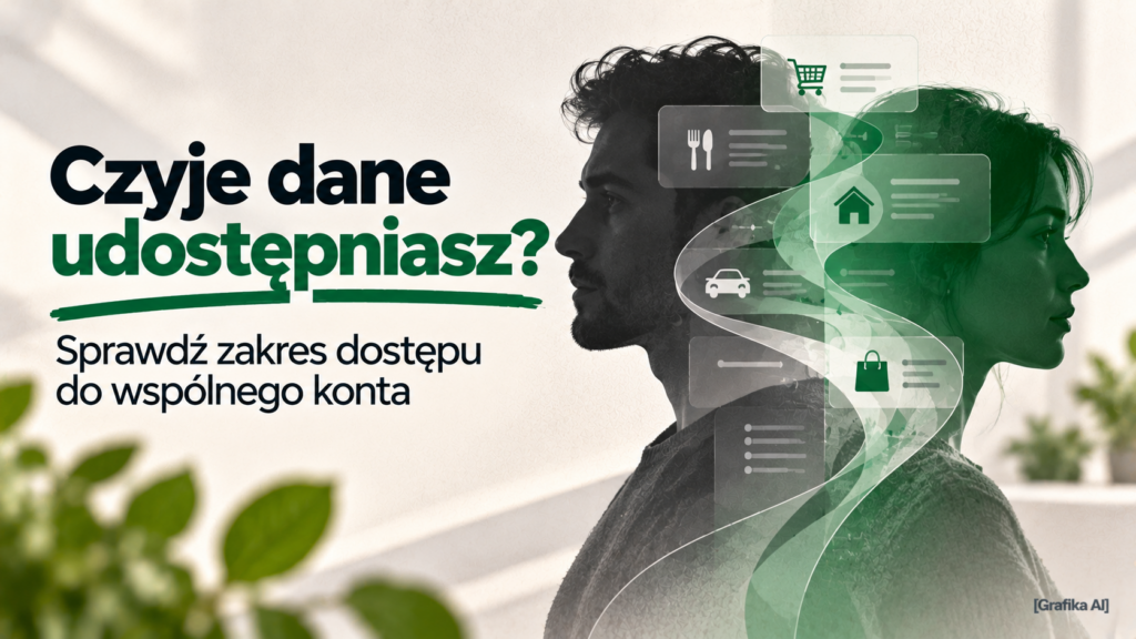 Dwa nakładające się profile i warstwy symbolizujące wspólną historię rachunku