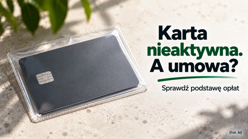 Nieużywana karta w przezroczystej osłonie z pytaniem o aktywną umowę