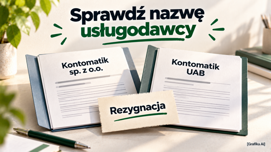 Dwie okładki dokumentów oznaczone Kontomatik sp. z o.o. i Kontomatik UAB.