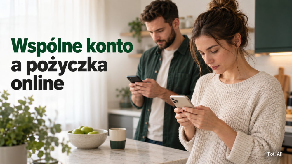 Dwie osoby korzystające z osobnych telefonów przy wspólnym domowym blacie