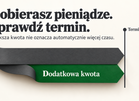 Ilustracja zwiększenia kwoty pożyczki przy zachowaniu dotychczasowego terminu spłaty.