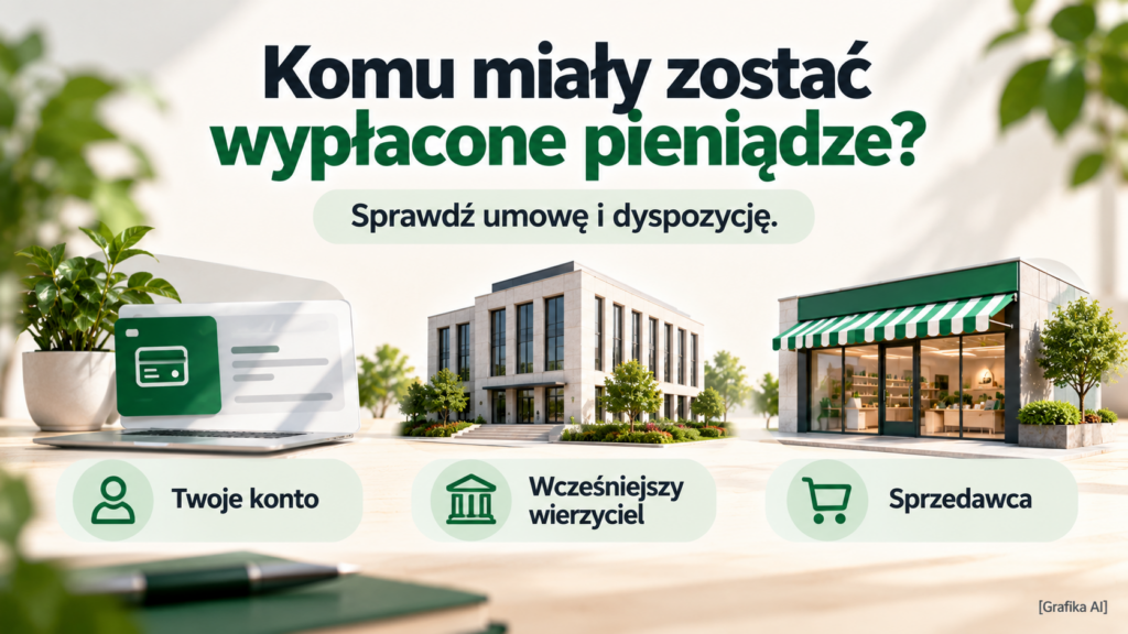 Symbole konta klienta, wcześniejszego wierzyciela i sprzedawcy.