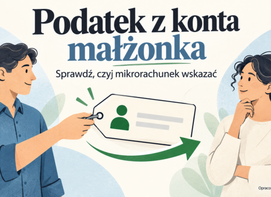 Ilustracja rozróżniająca małżonka wykonującego przelew i osobę, której podatek jest opłacany.